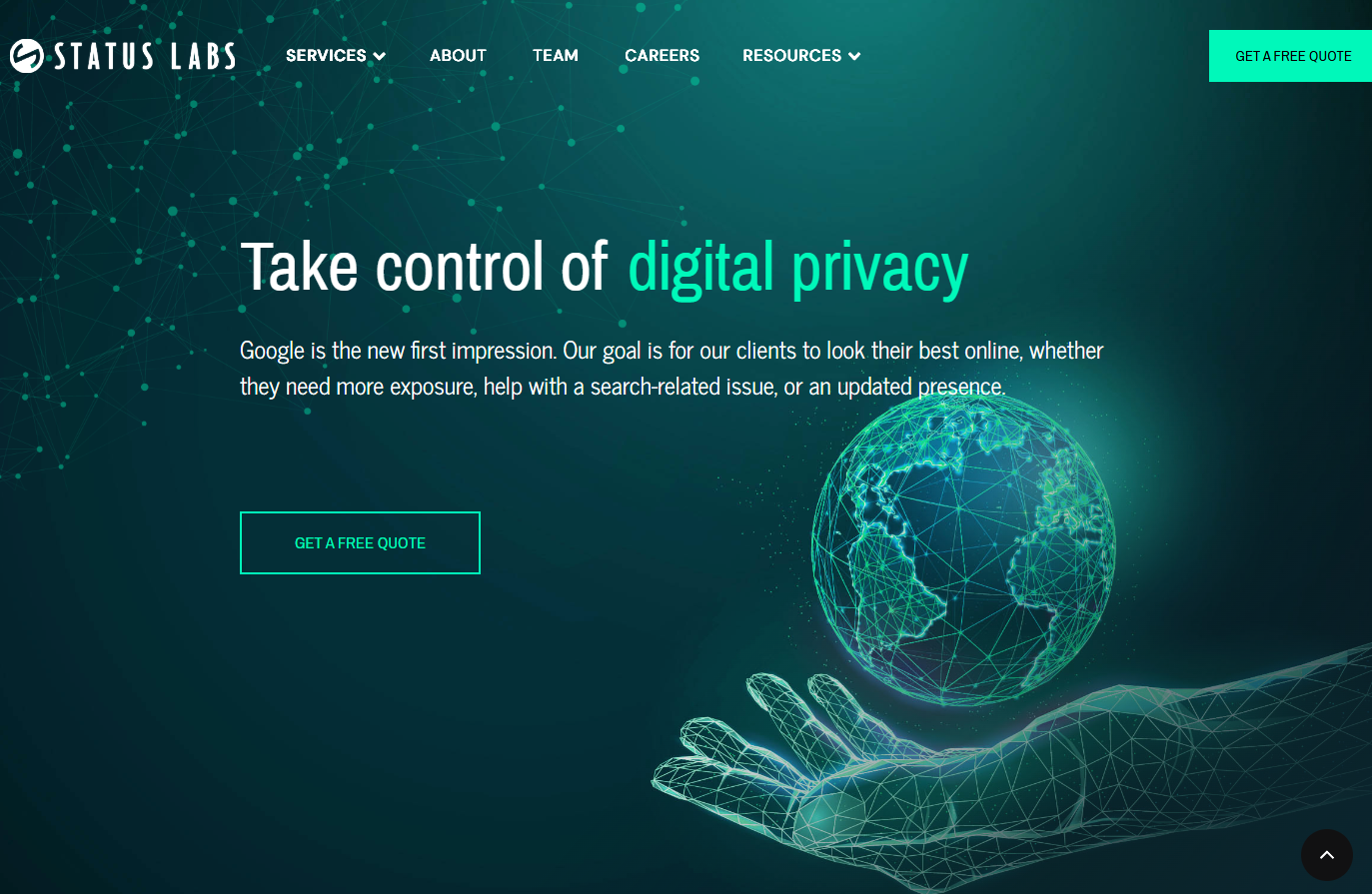 Status Labs homepage screenshot